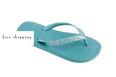 Abyss & Aquamarine AB Crystal Flip Flops