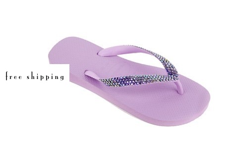 Orchid & Paradise Shine Rhinestone Flip Flops