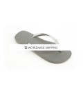 Silver & Clear Rhinestone Flip Flops