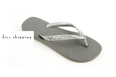 Silver & Lt Metallic Silver Wedding Flip Flops