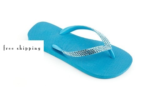 Turquoise & Aquamarine Wedding Flip Flops