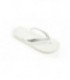 White & Clear Crsytal Flip Flops