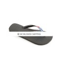 Black & American Flag Crystal Flip Flops