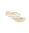 Beige & Lt Colorado Topaz Slim Wedding Flip Flops