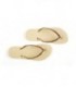 Beige & Lt Colorado Topaz Slim Wedding Flip Flops
