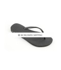 Black & Black Slim Crystal Wedding Flip Flops