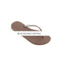 Brown & Brown Slim Wedding Flip Flops