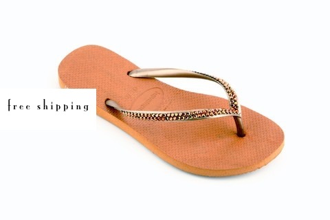 Copper & Copper Slim Wedding Flip Flops