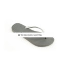 Silver & Clear Slim Wedding Flip Flops