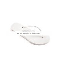 White & Clear Slim Crsytal Bridal Flip Flops