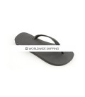 Black & Black Crystal Flip Flops