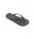 Black & Black Crystal Flip Flops