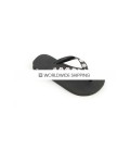 Black & Flowers Crystal Flip Flops