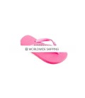 Hot Pink & Hot Pink Crystal Flip Flops