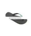 Black & Black AB Crystal Flip Flops