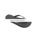 Black & Black Diamond Crystal Flip Flops