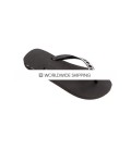 Black & Checker (AB + Black) Crystal Flip Flops