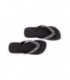 Black & Checker (AB + Black) Crystal Flip Flops