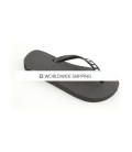 Black & Checker (Black + Chalk White) Crystal Flip Flops