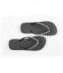 Black & Checker (Black + Chalk White) Crystal Flip Flops