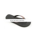 Black & Confetti Crystal Flip Flops