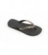 Black & Confetti Crystal Flip Flops