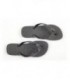 Black & Jet Hematite Crystal Flip Flops