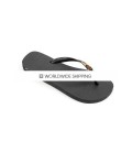 Black & Leopard Original Crystal Flip Flops