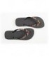 Black & Plaid Crystal Flip Flops