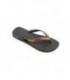 Black & Volcano Rhinestone Flip Flops