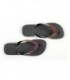 Black & Volcano Rhinestone Flip Flops