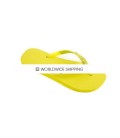 Bright Yellow & Citrine Rhinestone Flip Flops