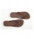 Brown & Brown Rhinestone Flip Flops