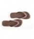 Brown & Lt Pink Rhinestone Flip Flops