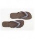 Brown & Lt Sapphire Rhinestone Flip Flops