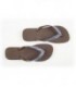 Brown & Lt Sapphire Rhinestone Flip Flops