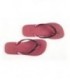 Burgundy & Burgundy Rhinestone Flip Flops