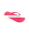 Fuchsia & Fuchsia Rhinestone Flip Flops