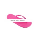 Hot Pink & Hot Pink Rhinestone Flip Flops