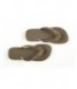 Khaki & Lt Metallic Gold Rhinestone Flip Flops