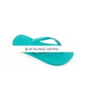 Lake Green & Blue Zircon Rhinestone Flip Flops