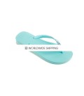 Lt Blue Aquamarine AB Rhinestone Flip Flops