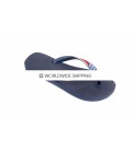 Navy & American Flag Rhinestone Flip Flops